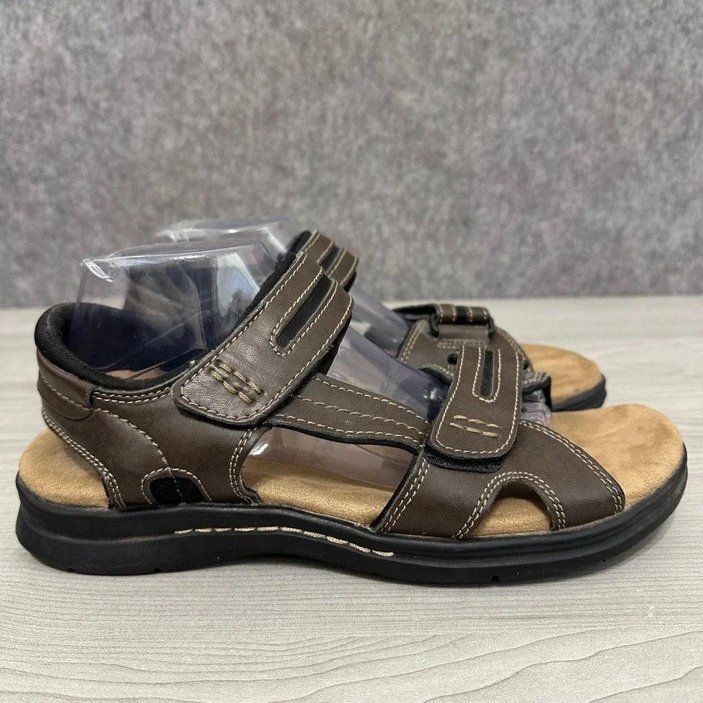 Dockers Mens Outdoor Sport Sandals Brown Adjustable Straps Size 10‎